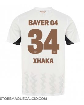 Bayer Leverkusen Granit Xhaka #34 Maglia Gara Trasferta Repliche 2024-25